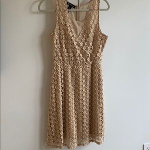 Dress- lace and beige dress
